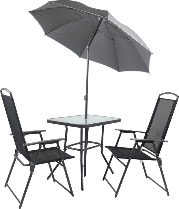 Actual product image VCM 3-piece garden seating set garden furniture with table chairs (80 x 55 x 70 cm)