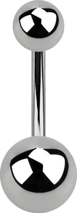 Immagine prodotto Star Piercing Banana sterile in argento con due palline (senza ottone, Titanio G23)