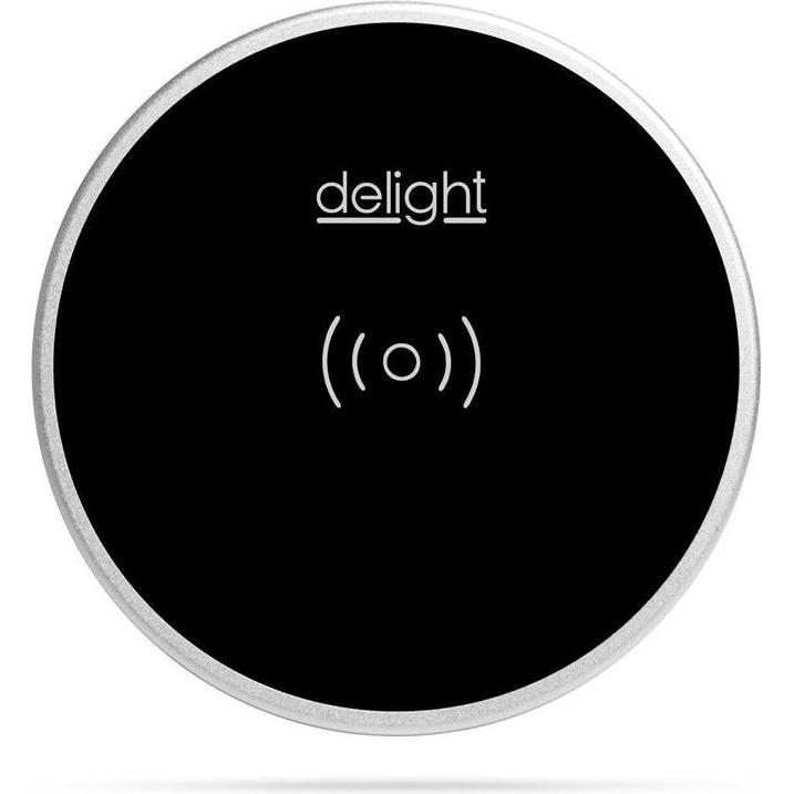 Delight 55163BK -in der drahtlosen Ladestation gebaut, Caricabatteria senza fili, Nero