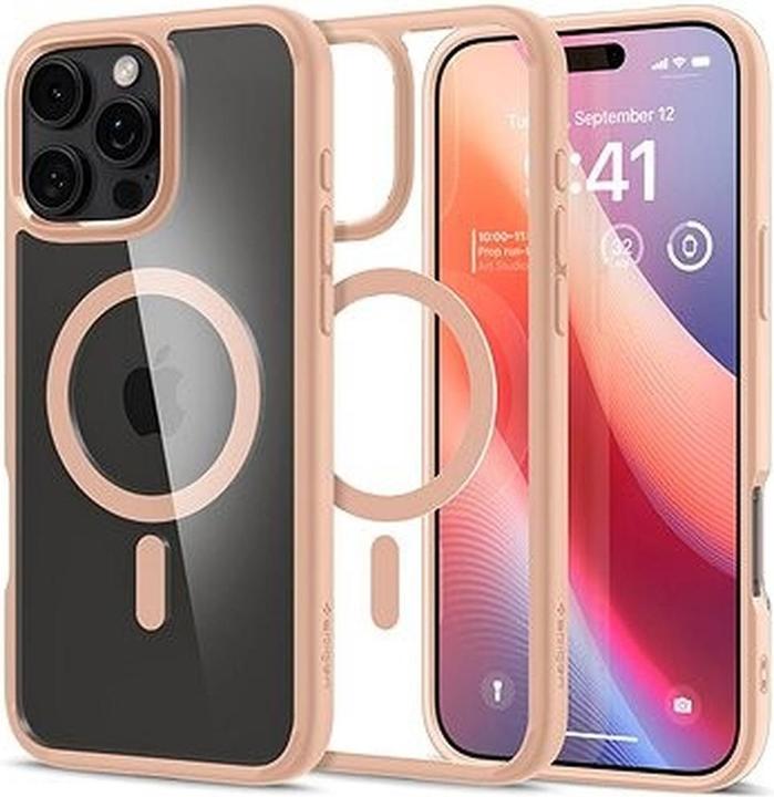 Actual product image Spigen Ultra Hybrid TPU Back Cover Pink/Transparent Magnetic Apple iPhone 16 Pro Max (Apple iPhone 16 Pro Max)