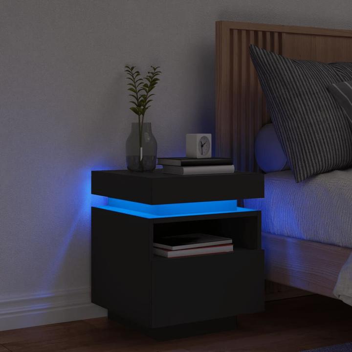 Immagine prodotto VidaXL Comodino con luci LED (39 x 40 x 48,5 cm)
