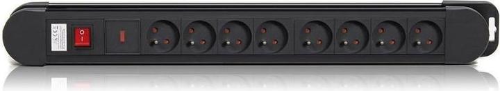 Actual product image Maclean MCE11 Extension Cable 1 5 m 8 AC Outputs Indoor Black (8x, CEE 7/5, 1.50 m)