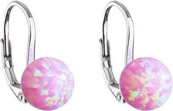 Produktbild Evolution Group Glittering silver earrings with synthetic opal 11245.3 pink (L)