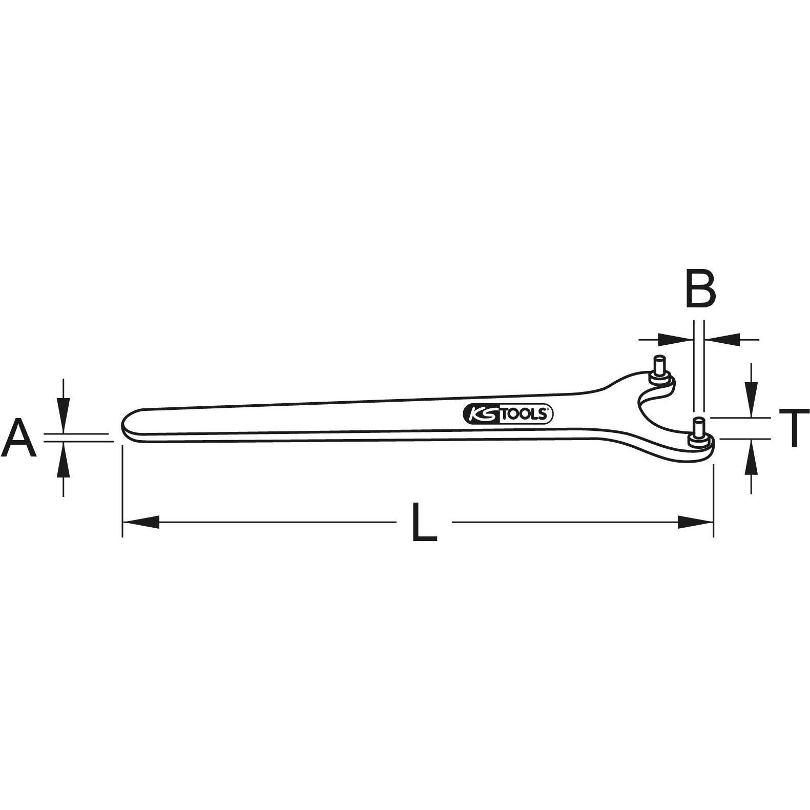 Thumbnail - KS Tools, Schraubenschlüssel, Gelenk-Zweilochmutterndreher (125 mm, 82 mm, 115 mm, 110 mm, 124 mm, 88 mm, 90 mm, 85 mm, ...