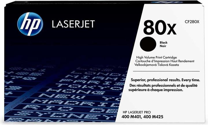 Productafbeelding HP CF280XD) Nr. 80X 80X Dual Pack Zwarte Cartridge (CF280XD)