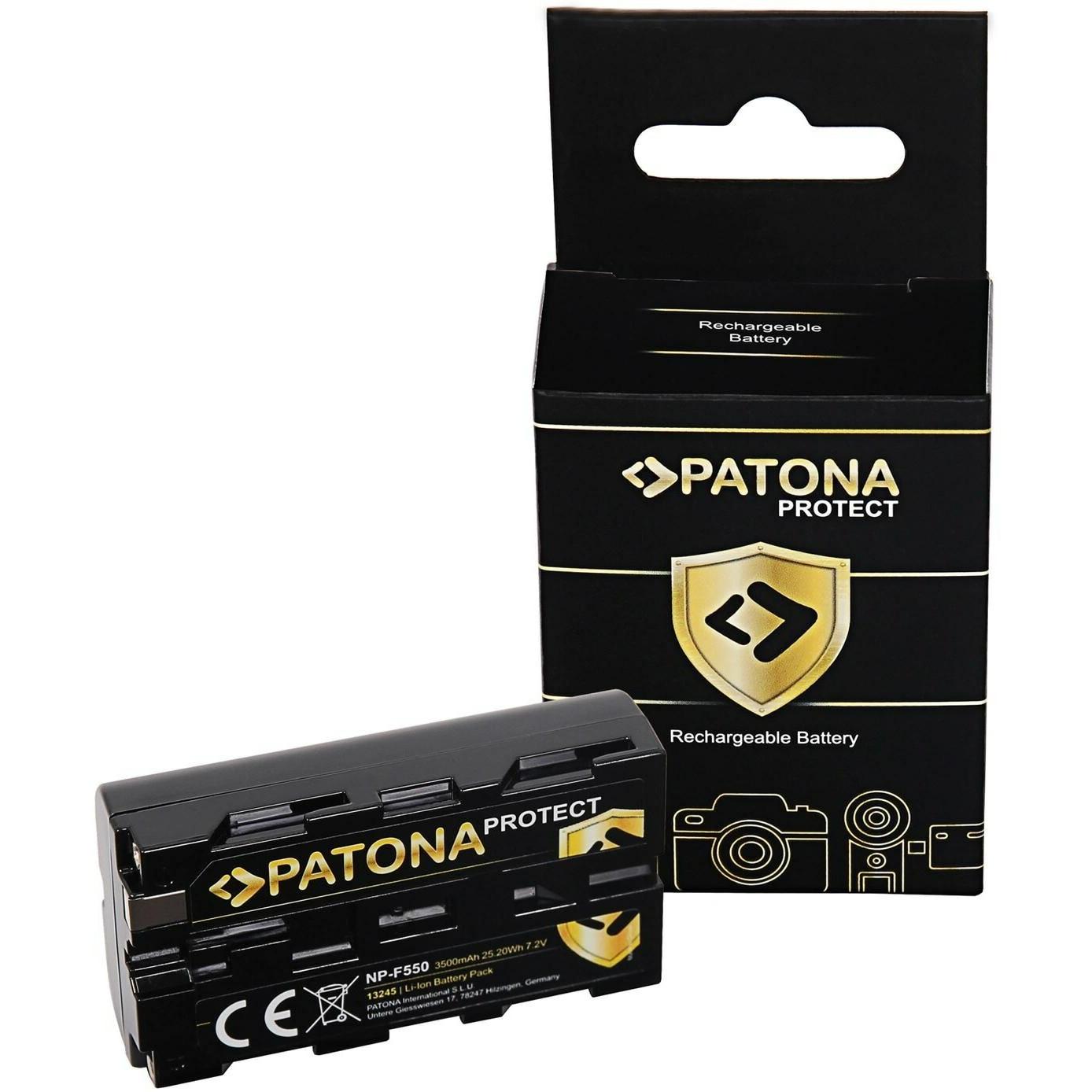 Patona Batteria PROTECT per Sony NP-F550 (Batteria della fotocamera), Alimentatore fotocamera, Nero