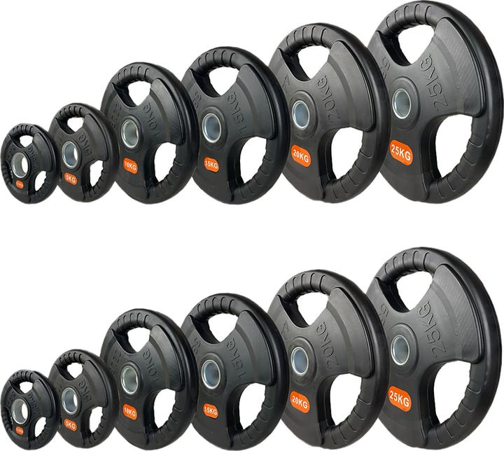Immagine prodotto FlexAthletix Set di piastre di peso da 50 mm (2 x 5 kg, 2 x 15 kg, 2 x 25 kg, 2 x 10 kg, 2 x 2,5 kg, 2 x 20 kg)
