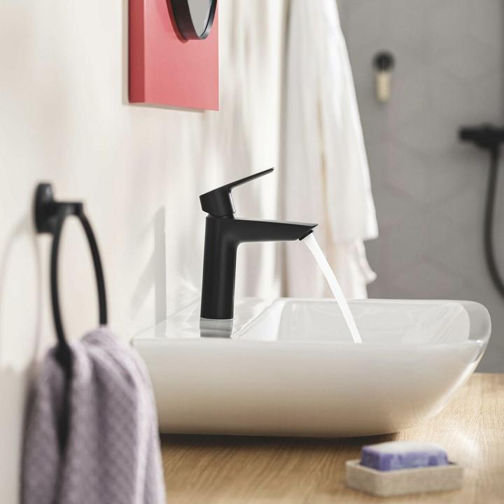 Actual product image Grohe Start QuickFix washbasin tap, S-size, push-open, energy-saving, matt black