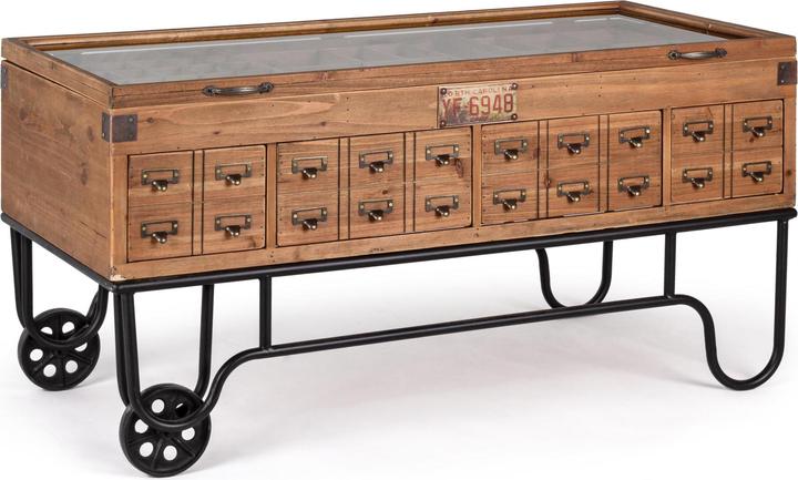 Bizzotto Buffet de 120 cm avec tiroirs et roues (60 x 120 x 58,5 cm)