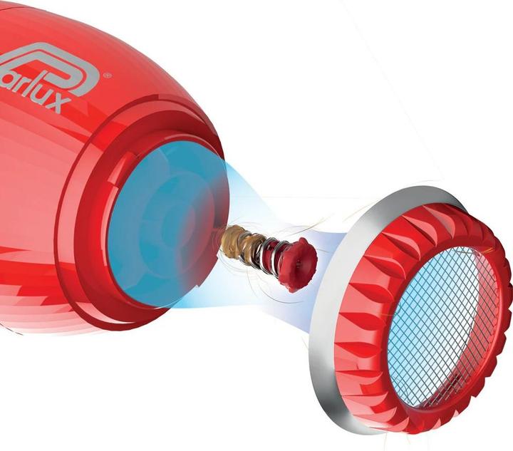 Immagine prodotto Parlux Asciugacapelli Alyon Ionic, rosso con Magic Sense (2250 W)