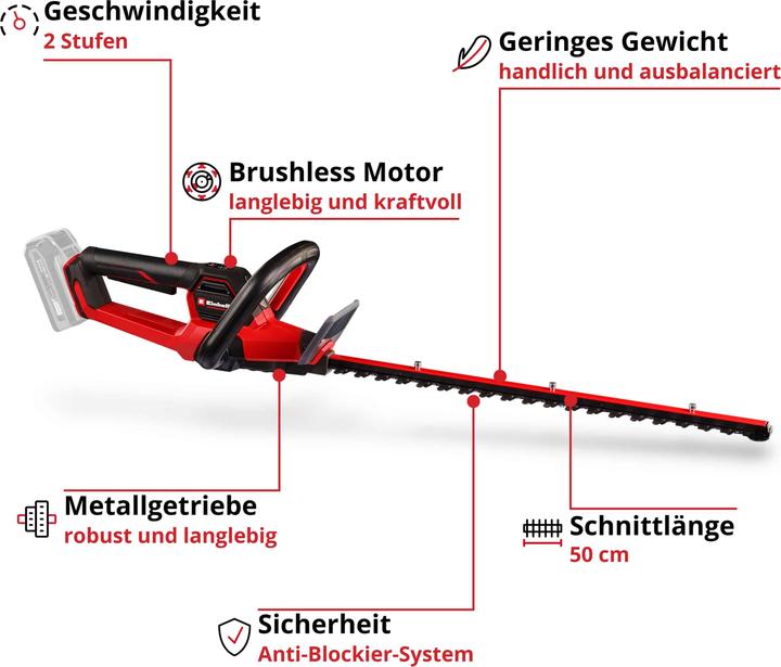 Actual product image Einhell GP-CH 18/50 Li BL-Solo (Rechargeable battery operated)