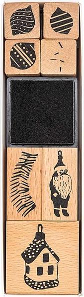 Produktbild Rico Design Stempel Nostalgic Christmas, 6 Stück