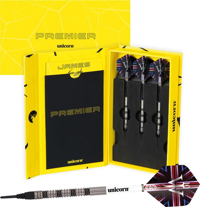 Actual product image Unicorn Premier 2022 James Wade Soft Darts (18 g)