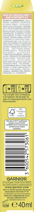Actual product image Garnier Bright Complete Vitamin C Fluide Tinted (40 ml, Face fluid, SPF 50+)