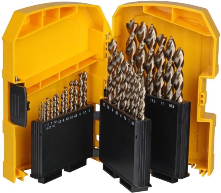 Produktbild DeWalt bohrerSet HSSCo tlg (1 mm, 1.5 mm, 10 mm, 10.5 mm, 11 mm, 11.5 mm, 12 mm, 12.5 mm, 13 mm, 2 mm, 2.5 mm, 3 mm, 3.2 mm, 3.3 mm, 3.5 mm, 4 mm, 4.2 mm, 4.5 mm, 4.8 mm, 5 mm, 5.5 mm, 6 mm, 6.5 mm, 7 mm, 7.5 mm, 8 mm, 8.5 mm, 9 mm, 9.5 mm)
