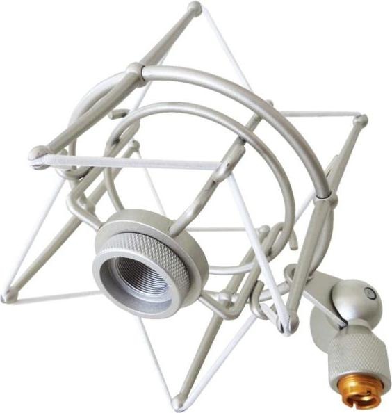 Actual product image keepdrum MS089SV Silver Microphone Spider with Pop Shield