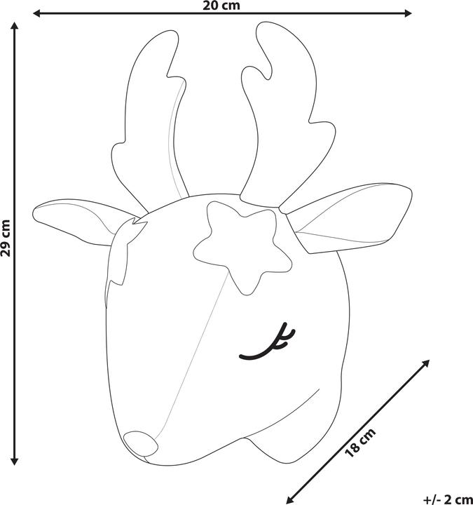Image du produit Beliani Décoration murale Tête de doudou Chevreuil Blanc SUZY