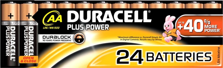 Produktbild Duracell Plus AA 24 Pack (24 Stk., AA, 2800 mAh)