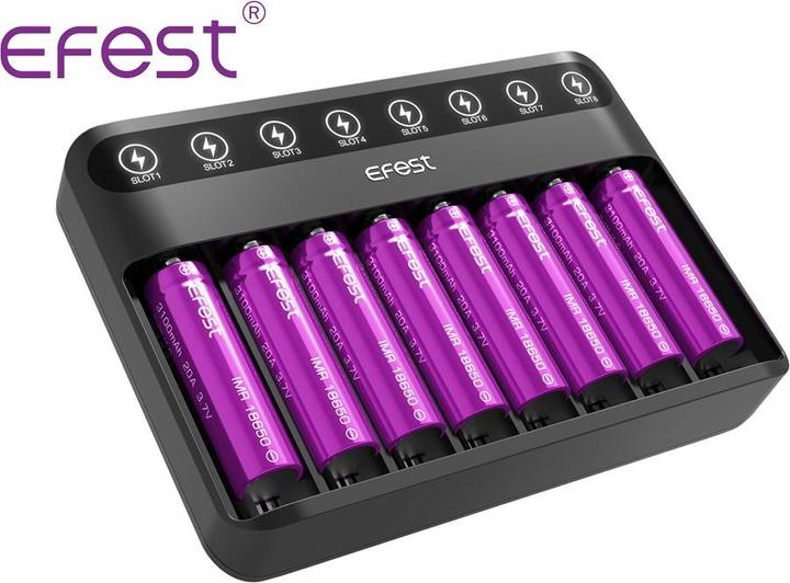 Produktbild Efest Ladegerät Lush Q8 für Lithium Ionen Akkus (Ladegerät ohne Akku)