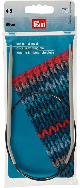 Actual product image Prym Circular knitting needle Ø 4.5 mm x 60 cm, aluminium, grey