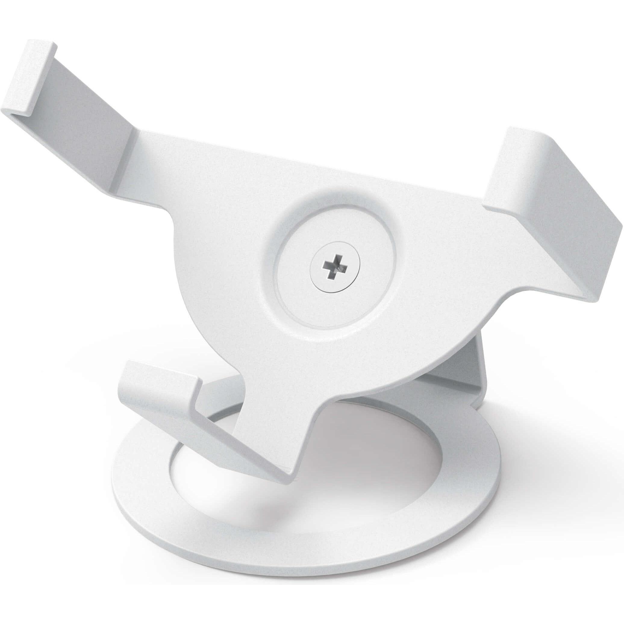 Hama Supporto da tavolo per Echo Dot (seconda generazione) (1 pz., Cavalletto, Inclinabile), Stativo + Montaggio a muro per altoparlanti, Bianco