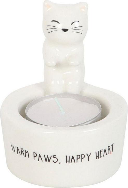 Produktbild Something Different Warm Paws Happy Heart Katze Teelichthalter