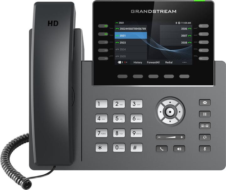 Actual product image Grandstream GRP2615, 10 line keys, 16 SIP, LCD TFT, RJ-9, USB, Bluetooth, Wi-Fi, PoE DC,.