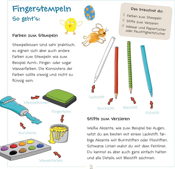 Image du produit Tampons encreurs pour les doigts. Bloc de bricolage Pâques