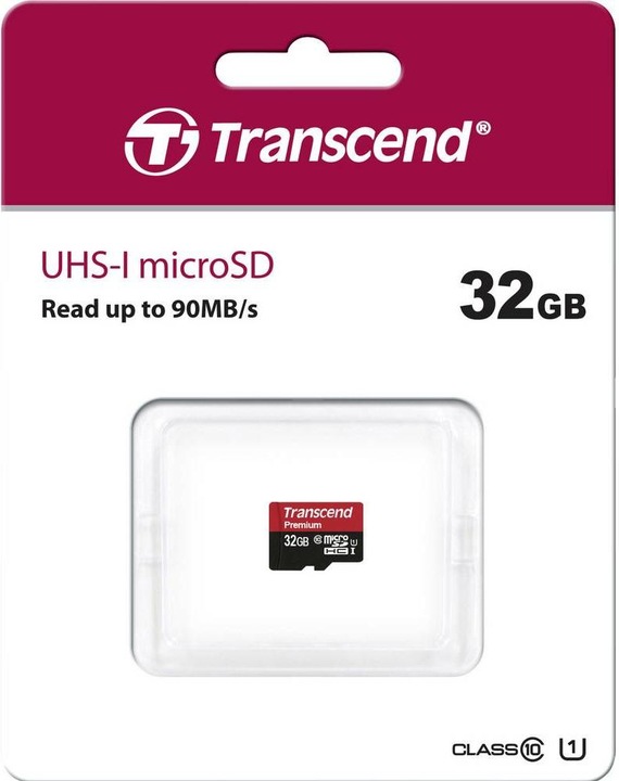 Produktbild Transcend Premium 32GB microSDHC UHS-I Class10 60MB/s MLC (32 GB, microSDHC, U1, UHS-I)
