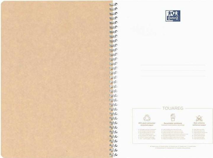 Actual product image Oxford Touareg A4 Card Twin-wire Notebook Ruled 180 Pages Assorted Colours SCRIBZEE Compatible Recycled (A4, Lined, Soft cover)