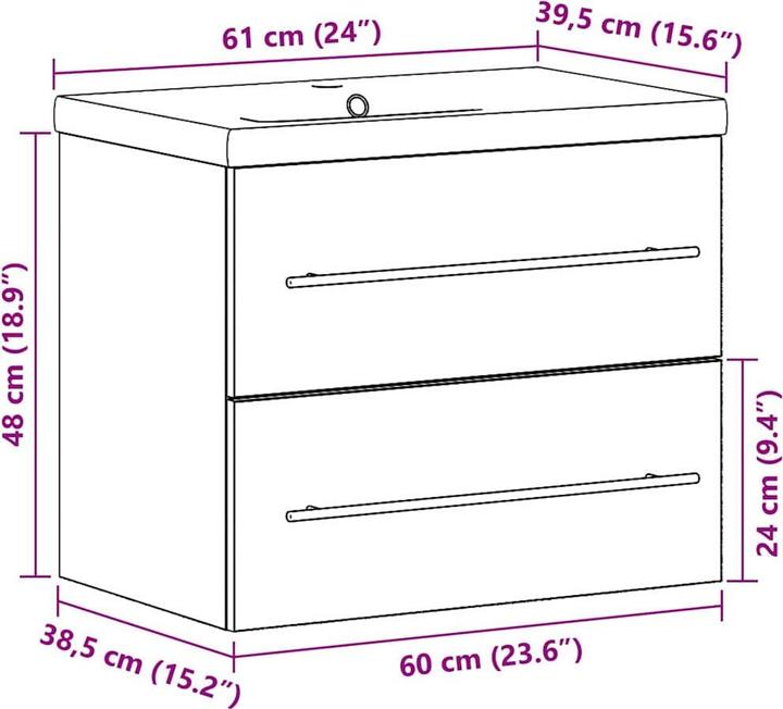 Produktbild vidaXL Badezimmerschrank