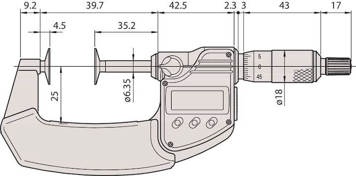 Actual product image Mitutoyo External micrometer (2.50 cm)