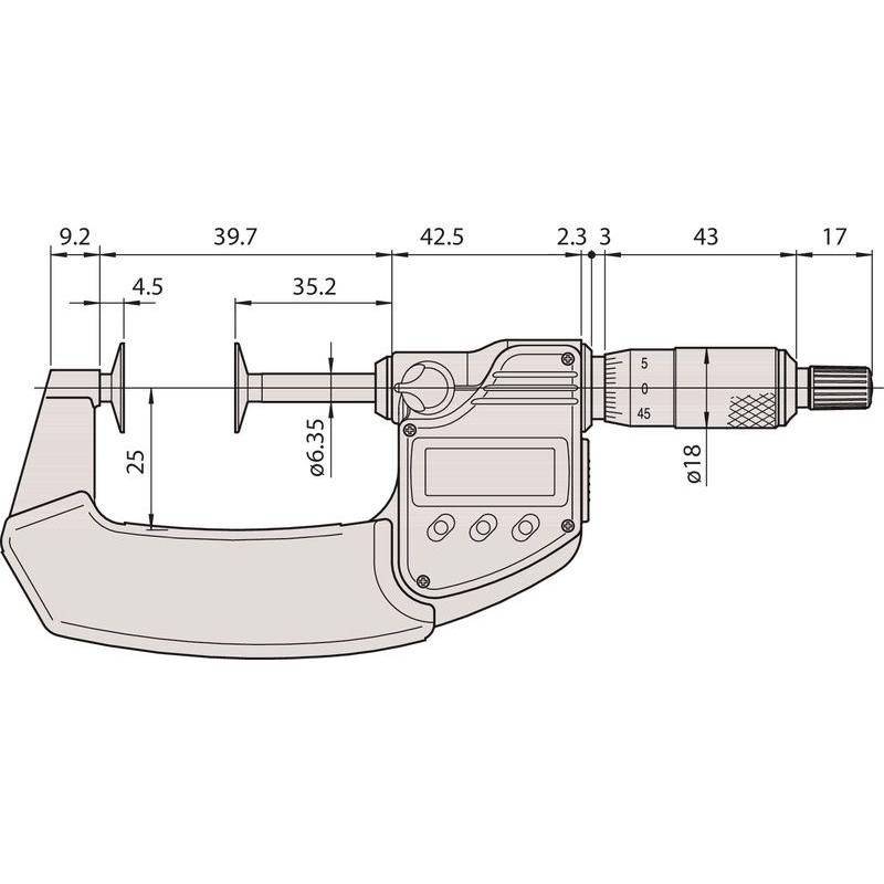 Thumbnail - Mitutoyo, Messlehre, Mikrometer (2.50 cm)