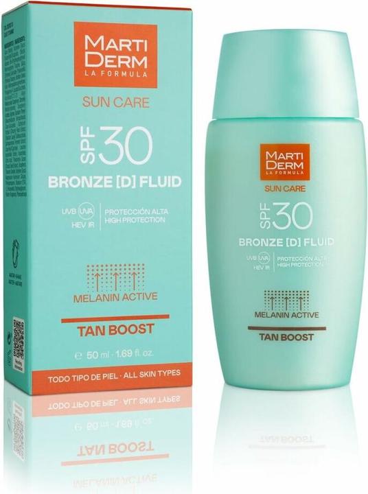 Actual product image Martiderm Sun Care Bronzer Fluid Spf 30 50ml (Suntan cream, SPF 30, 50 ml)