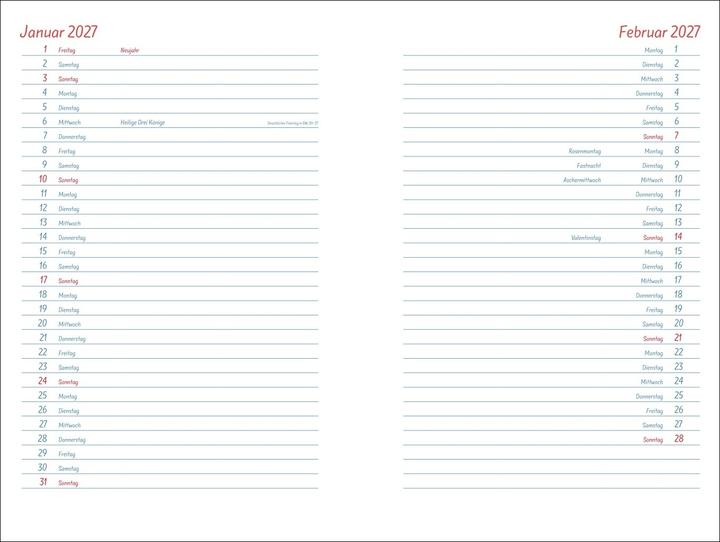 Actual product image Helme Heine: Familienplaner-Buch A6 2026 (A6, German)