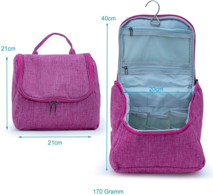 Actual product image Intirilife Cosmetic Travel Bag in PINK