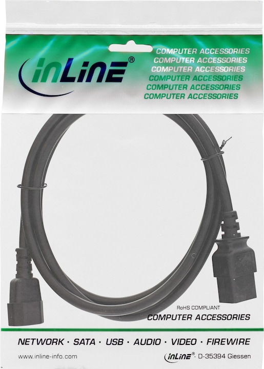 Produktbild InLine Netz Adapterkabel (2 m, C14)