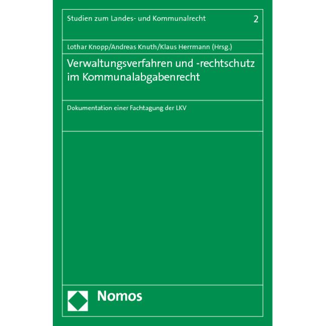 Thumbnail - Verwaltungsverfahren und -rechtschutz im Kommunalabgabenrecht, Fachbücher von Lothar Knopp, Klaus Herrmann, Andreas Knut...