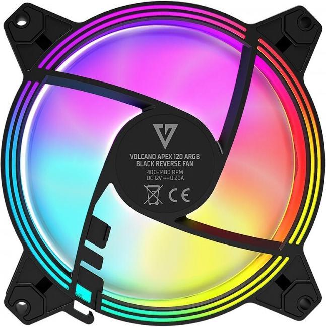Actual product image Modecom Volcano Apex 120 Argb Black Reverse Fan (120 mm)