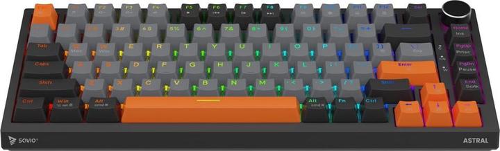 Actual product image Savio ASTRAL BLACK JADE 3 COLOURS Tastatur Gaming USB QWERTY US International Schwarz (Eng. Int., Cable)