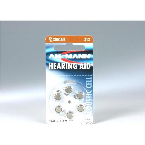 Ansmann PR41/312 (6 pz., A312, 280 mAh), Batterie + pile