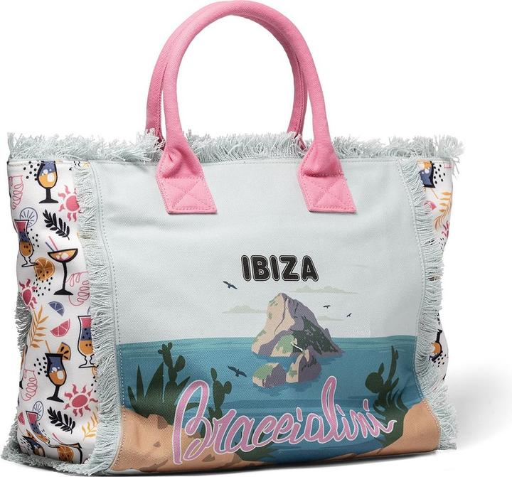 Actual product image Braccialini Damen Handtasche - Modell Thalassa - 100% Baumwolle - 40.0 X 31.5 X 21.5 Cm