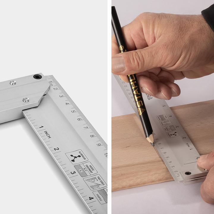 Produktbild Stahlwerk Aluminium-Anschlagwinkel 3er Set 400 mm Schlosserwinkel | Flachwinkel