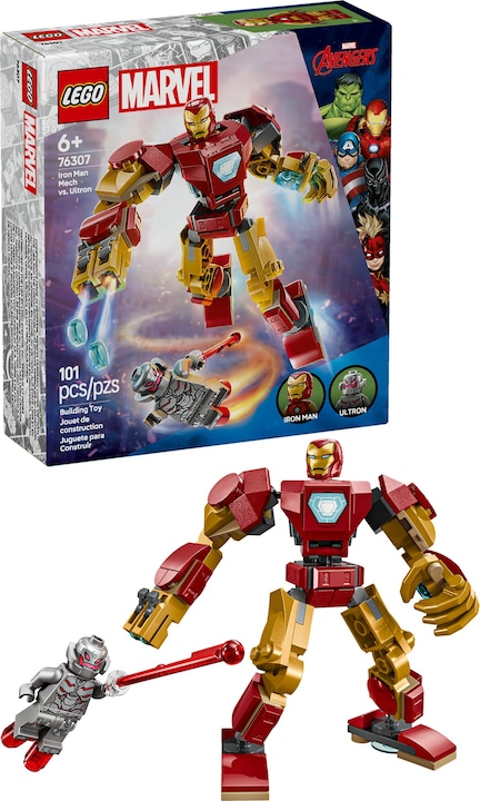 Actual product image LEGO Iron Man Mech vs. Ultron (76307, LEGO Marvel)