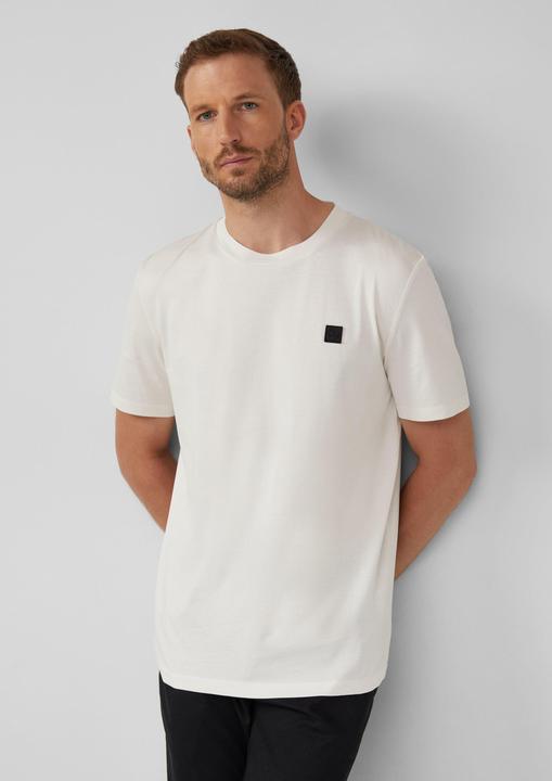 Produktbild S.Oliver T-Shirt T-Shirt aus merzerisierter Baumwolle mit Logo-Detail (M)