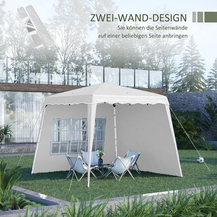 Produktbild Swisshandel24 Faltpavillon wasserdicht, 2,4x2,4m, UV 50+, höhenverstellbar, mit Abspannseilen, Erdnägeln, Seitenwa (240 cm, 240 cm)