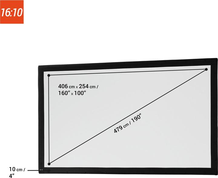 Productafbeelding Celexon Stof voor Mobil Expert - frontale projectie, 16:10, 406x254cm (16:10)