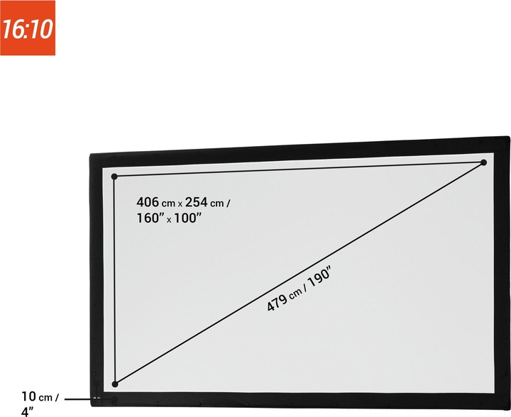 Image du produit Celexon Tuch für Mobil Expert - Frontprojektion, 16:10, 406x254cm (16:10)