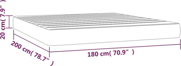 Actual product image VidaXL Arielle (180 x 200 cm, Spring core)