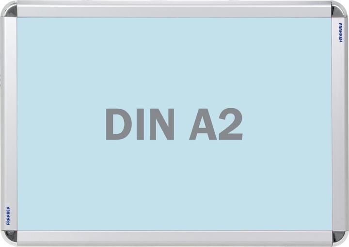 Image du produit Franken Cadre pour poster DIN A2, 32 mm profil du cadre aluminium anodisé argenté cadre à clipser, coins en (A2)
